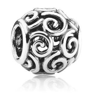 Authentic Pandora Ocean Breeze Openwork Charm Retired S925 Ale Sterling Silver